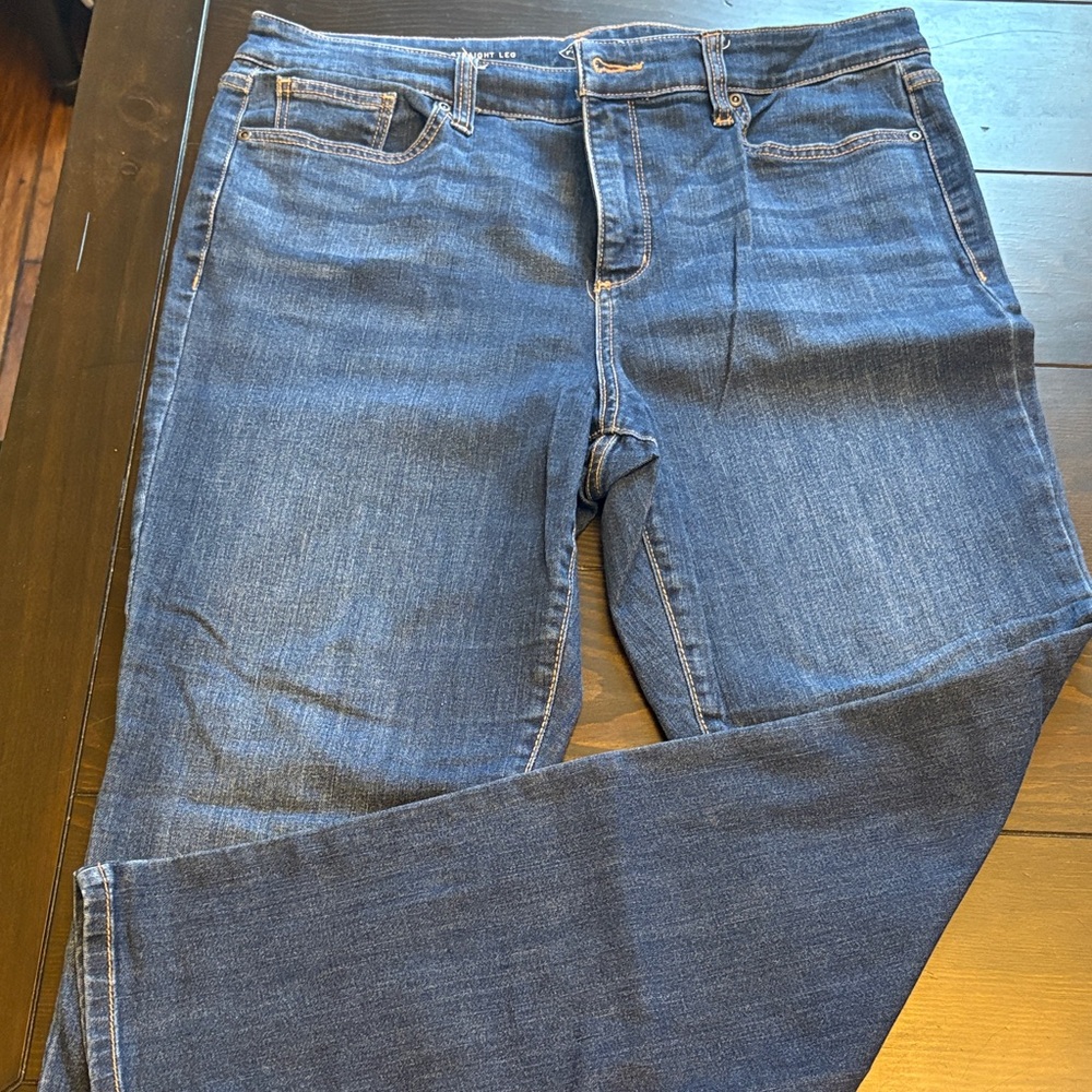 St. John's Bay Women's Straight Leg Jeans - Deep Blue